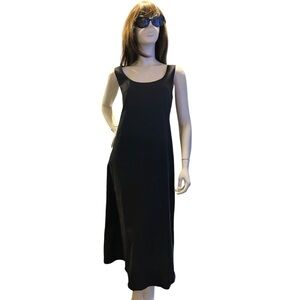 Theory Black Size L Linen Maxi Tank Dress